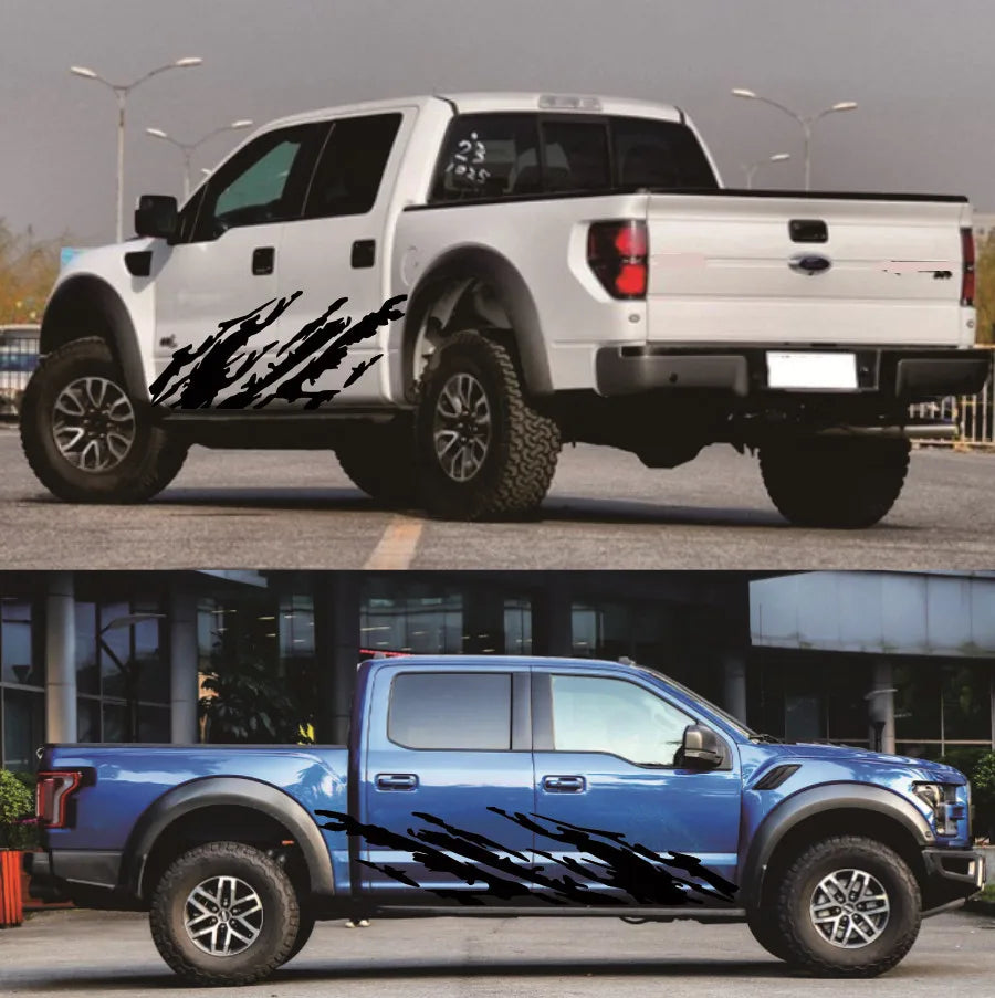 Black Car Decal Mud splash Graphics for Truck off-road 4x4 Side Door