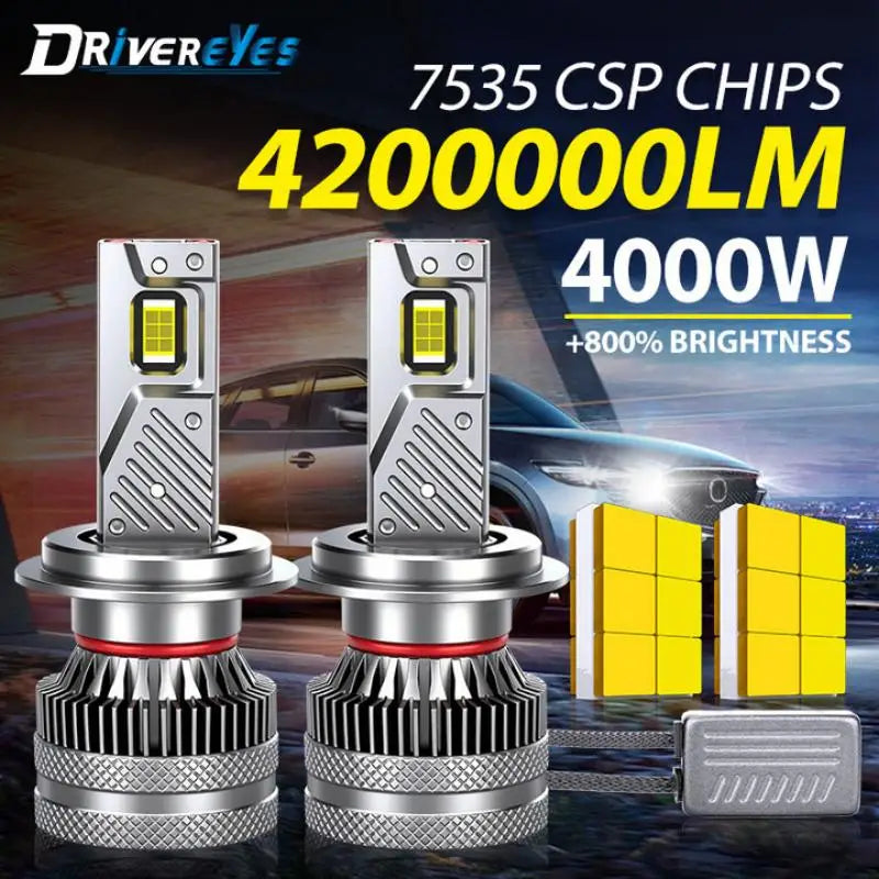 4000W 4200000LM H7 H4 LED K5C Canbus Car Headlight H11 H3 880 881 H27 H1 H8 9005 HB3 9006