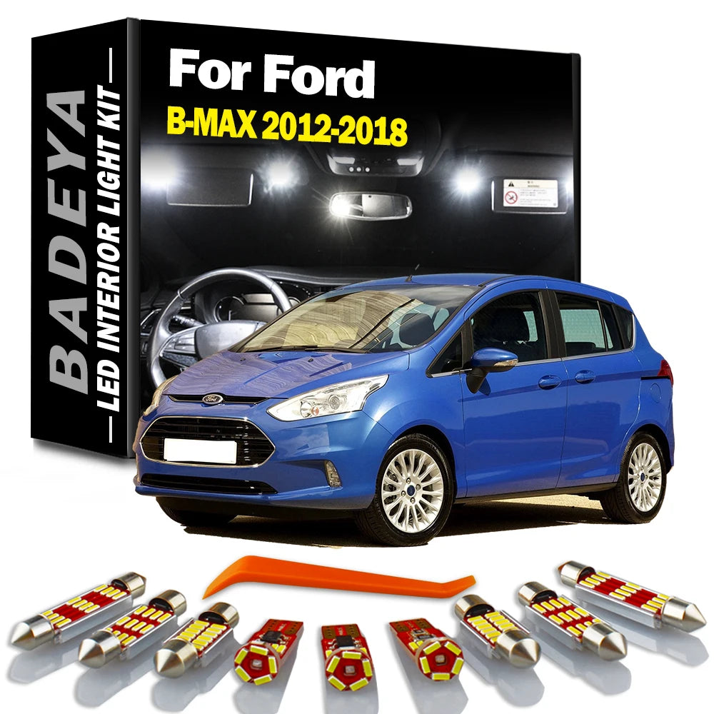 11-Piece LED Interior Light Kit for Ford 2012-2014 - Canbus Error-Free Interior Bulbs