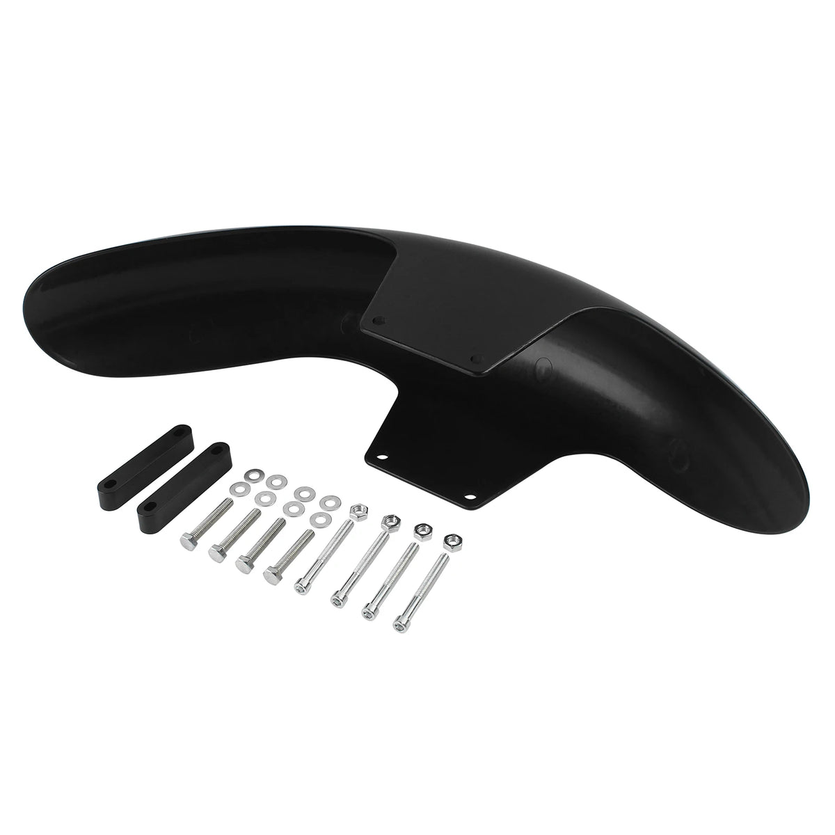 Motorcycle Gloss Black 21" Wrap Front Fender Mudguard For Harley Touring Street Road Glide Road  - Automotive LED Light