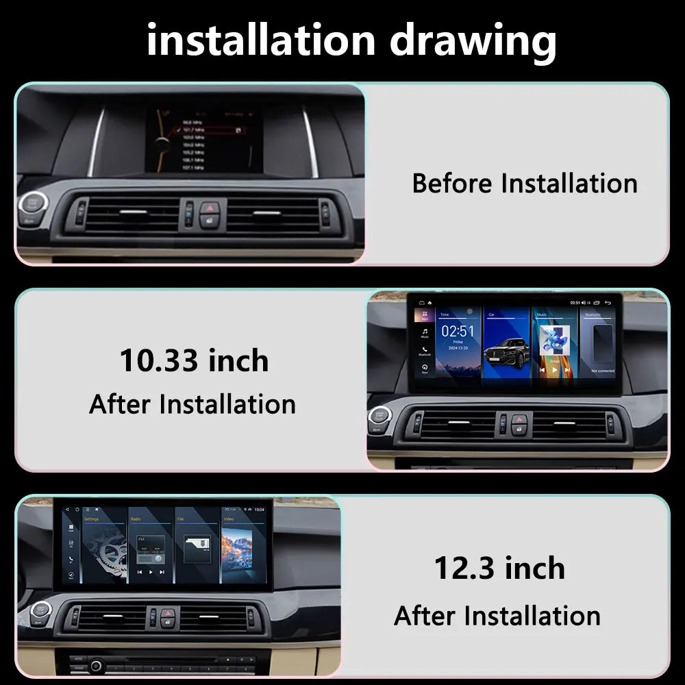 Wireless Carplay Car Radio Multimedia Video Player Android16 For BMW 5 Series F10 F11 2011