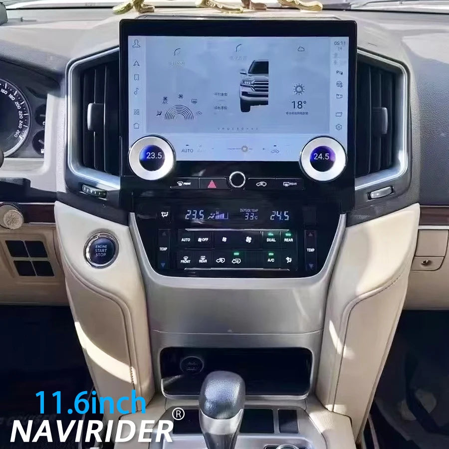 Navigation Stereo Android 13 GPS QLED Car Multimídia Player HU For Toyota Land Cruiser 201