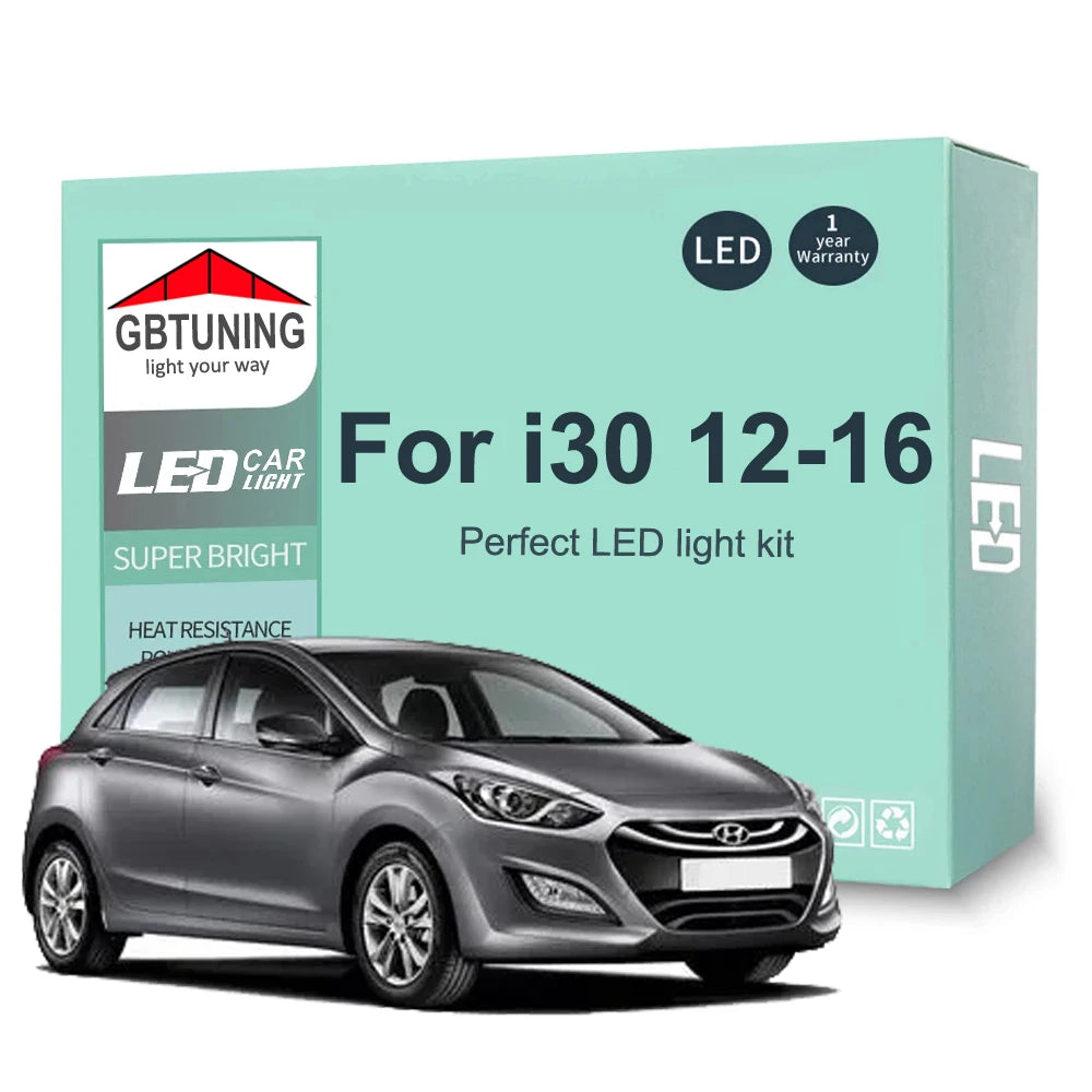 12-Piece LED Interior Light Kit for Hyundai i30 GD - Canbus Error-Free Bulbs | AUTOKITSHOP
