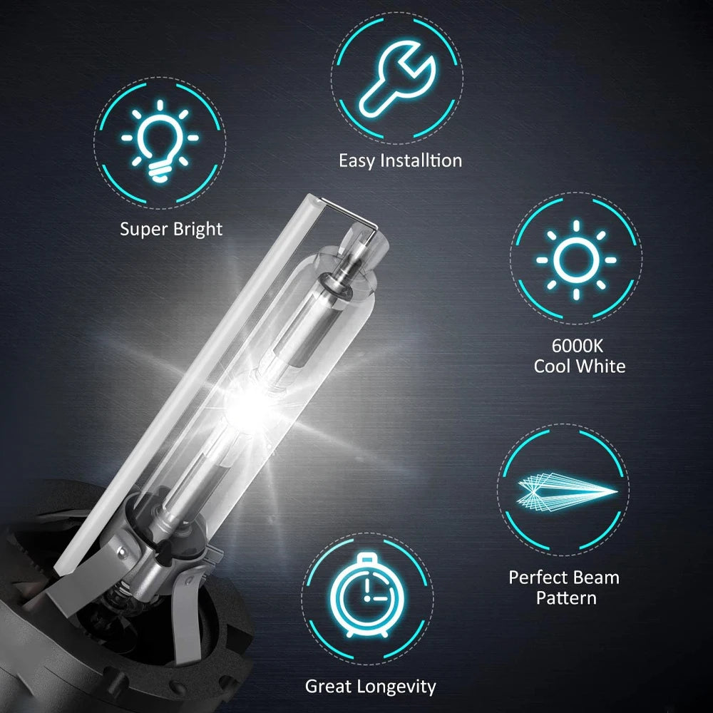 35W HID Xenon Headlight Bulb D4S 10000LM Bright Car Lamp Auto Light For Toyota Auris E15 2