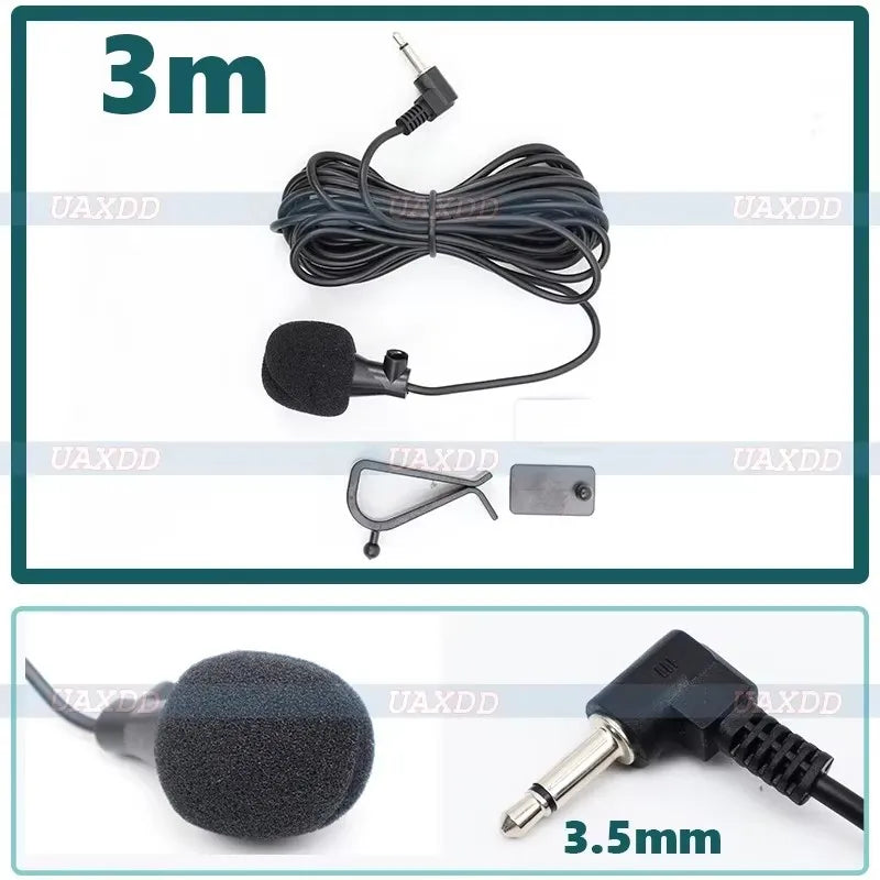 Car Intercom Radio Microphone GPS Bluetooth Communication Mic 3.5mm