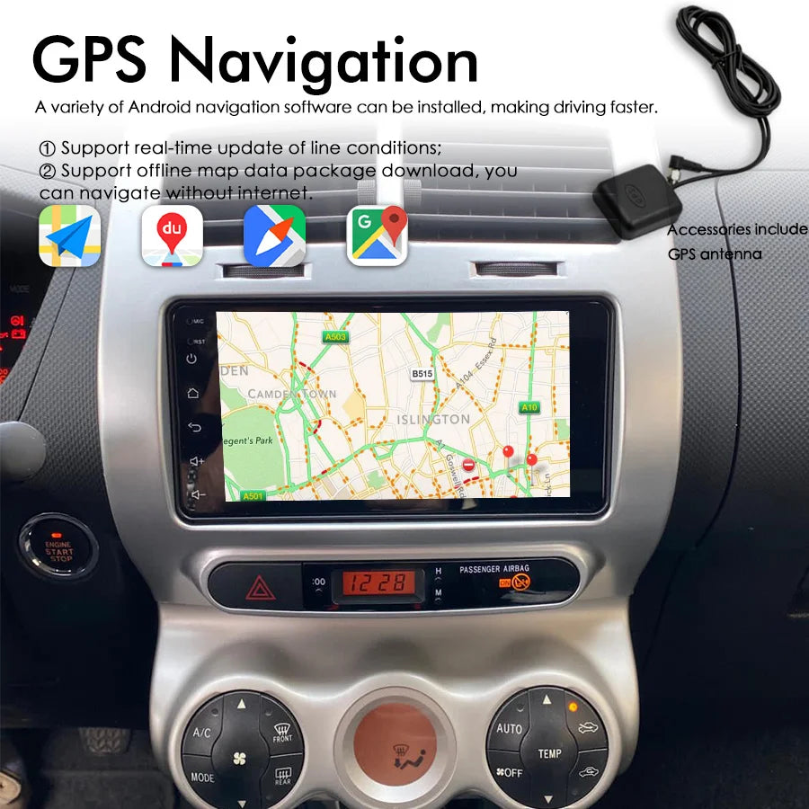128GB ROM Android 14 Radio 2Din For Toyota Urban Cruisers 2009 Navigation GPS Touch Screen