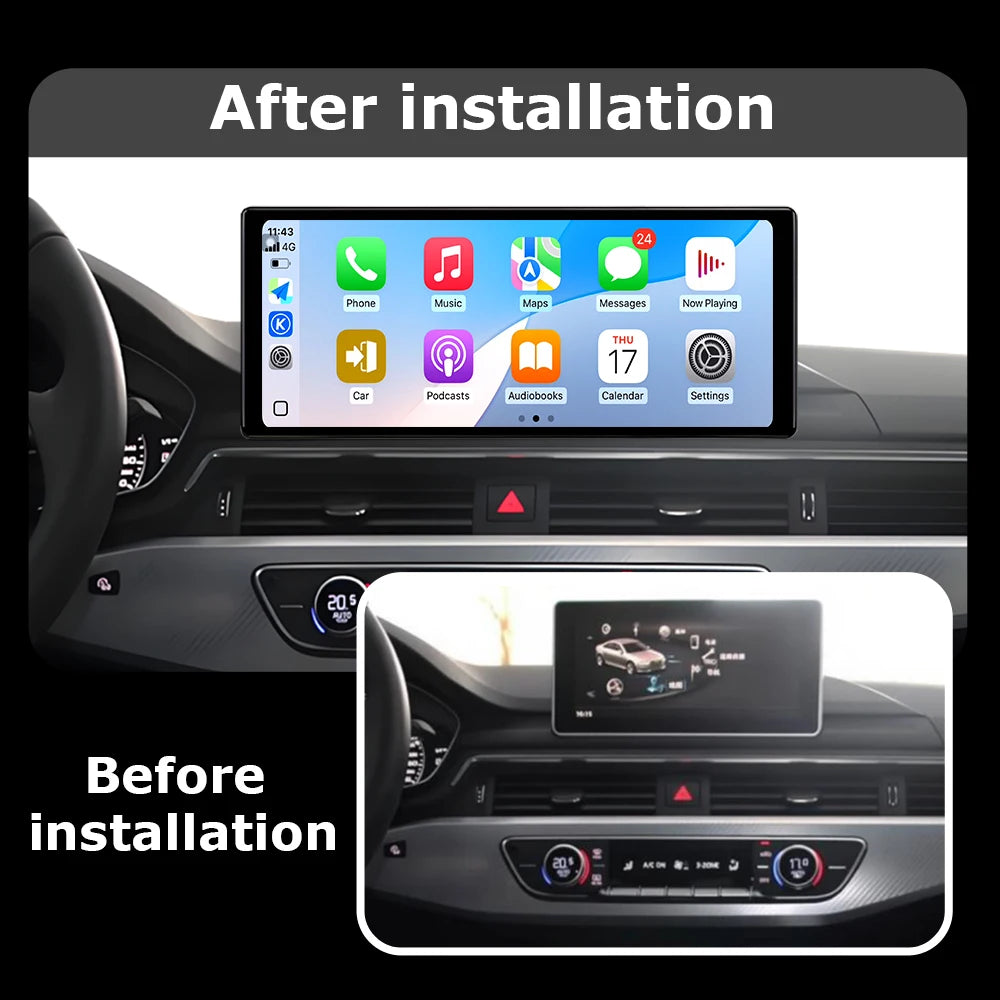 Car Radio For Audi A4L A5L 2017-2019 Intelligent Android OS System QLED Touch Screen Multi