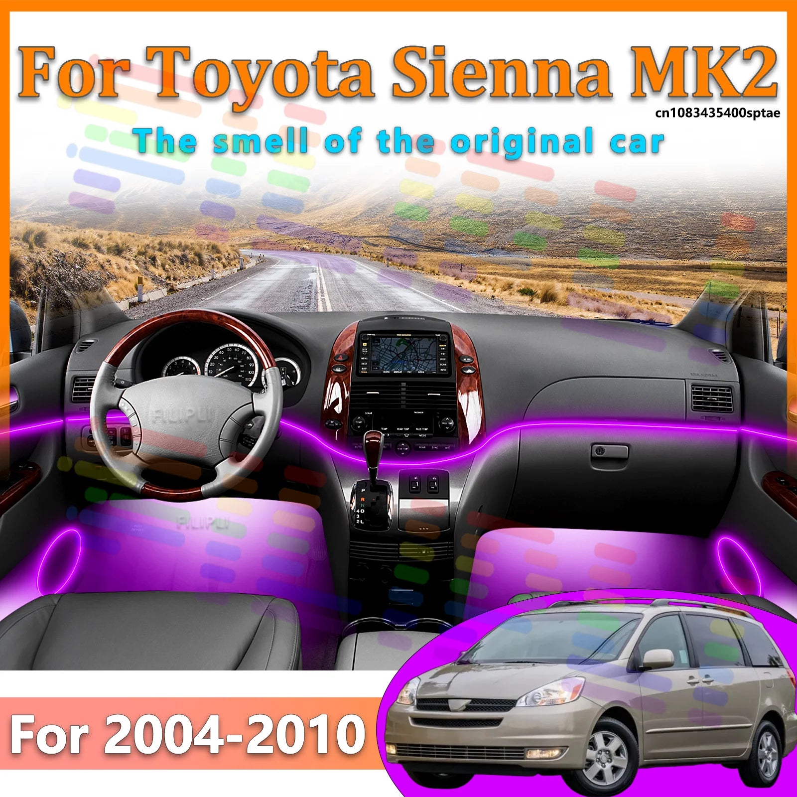 64 RGB - Neon Strip - for Toyota 2004-2010 - App Control - Car Interior Lighting | AUTOKITSHOP