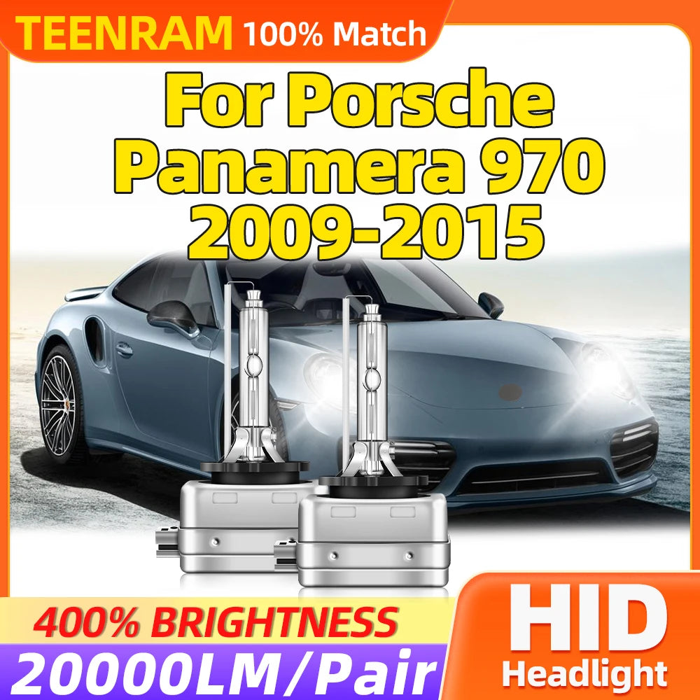 35W Car Headlight Bulbs 12V Xenon Lights 6000K Auto Lamps 20000LM For Porsche Panamera 970