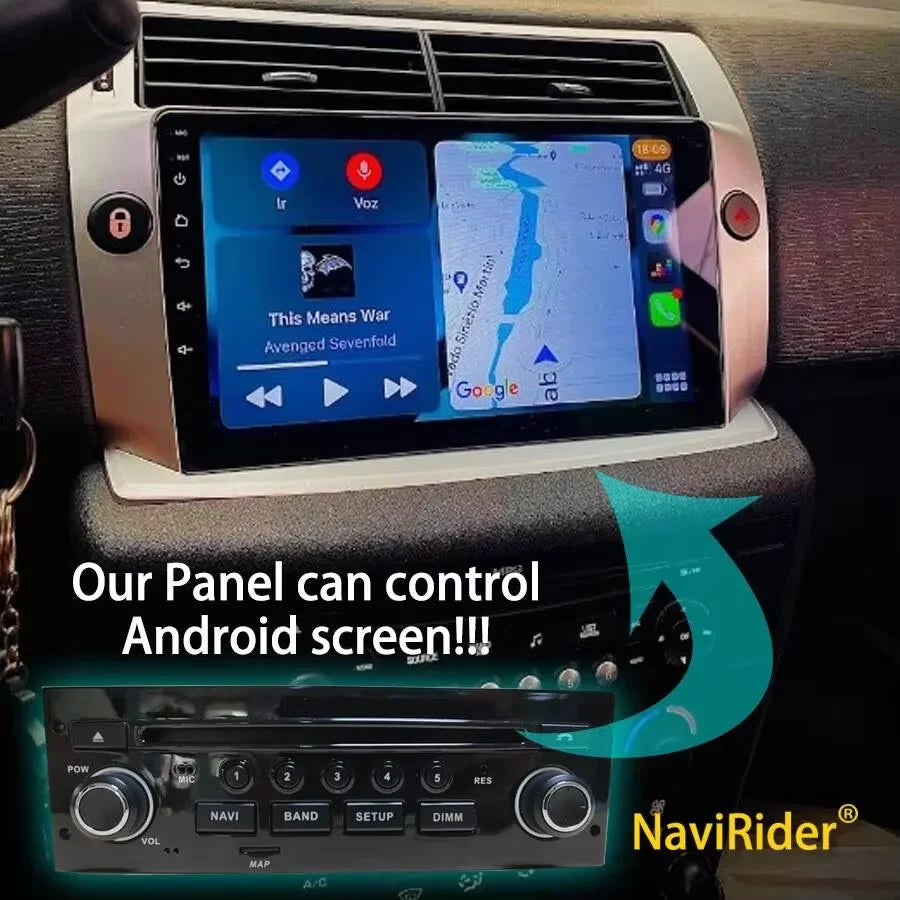 OEM Style Car Android Screen Control Panel For PEUGEOT 207 207CC 2006-2015 For Citroen C4  | AUTOKITSHOP