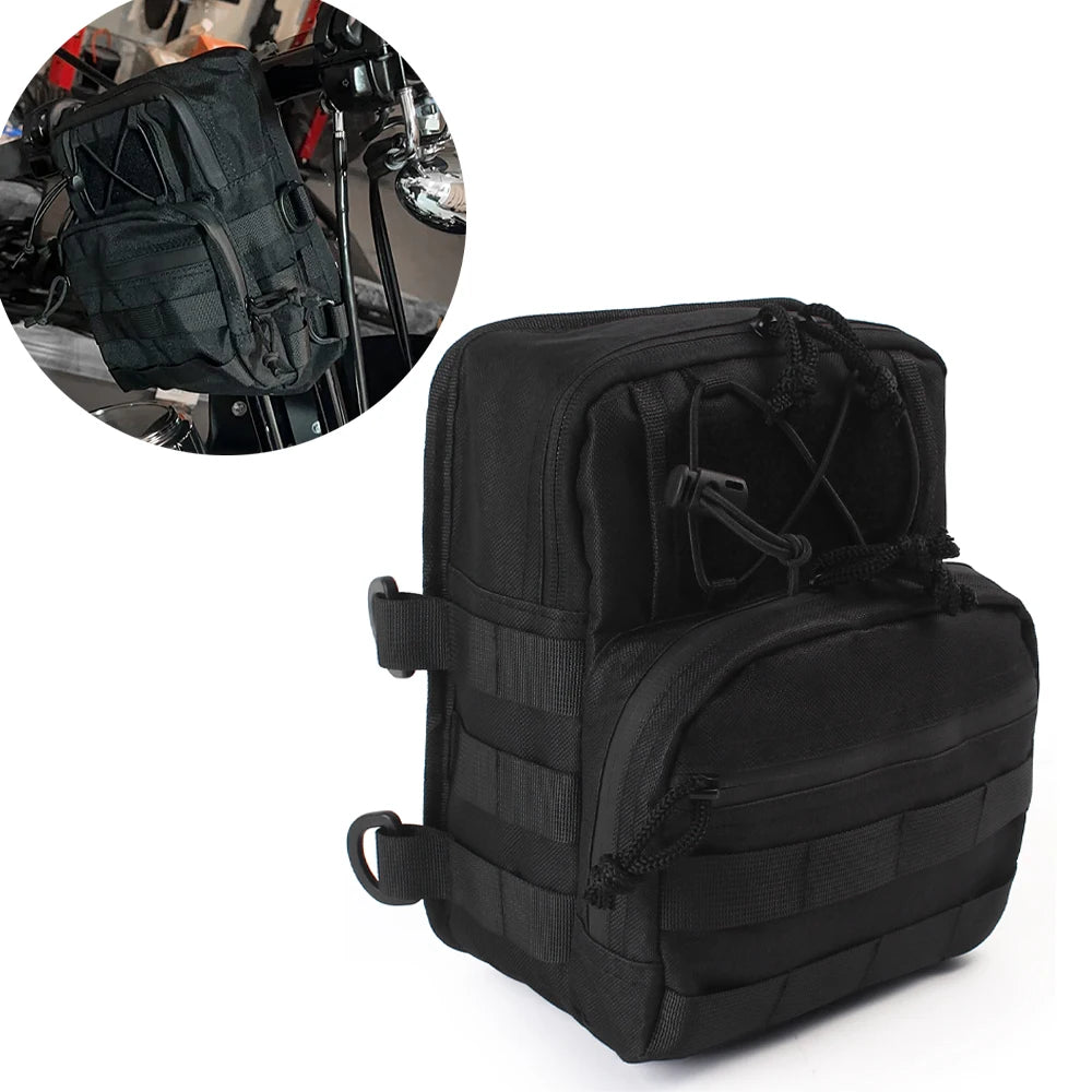 Universal Motorcycle Club Style Utility Molle Traveller Bar Handle T-Bar Bag Handle for Harley D - Automotive LED Light