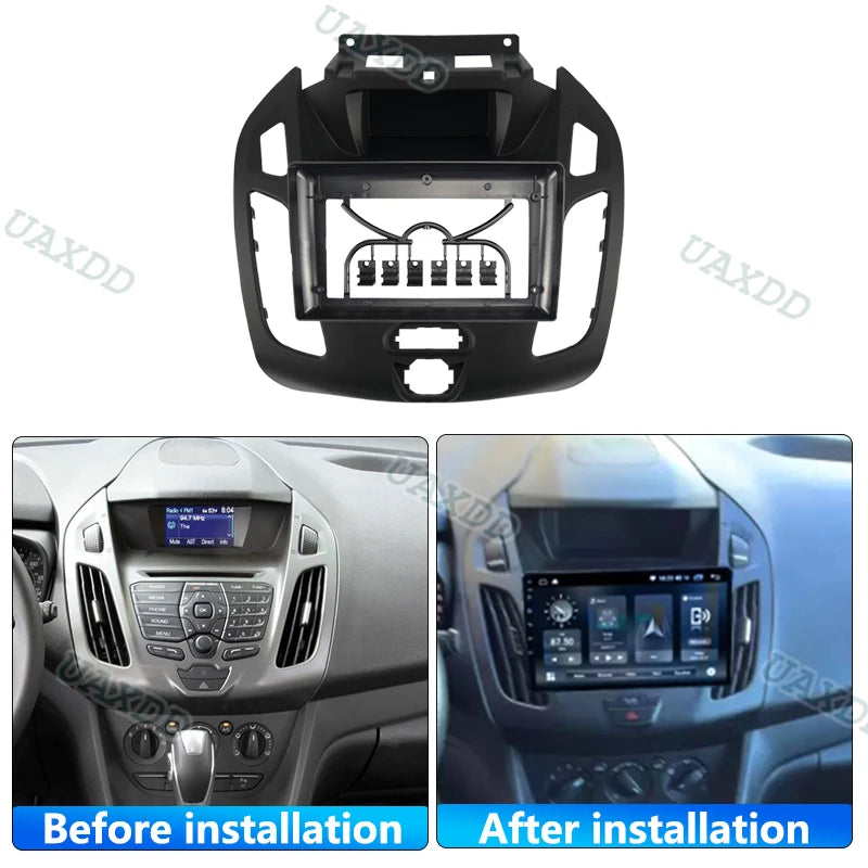 9 inch Car Fascia Radio Panel for FORD Transit Connect Tourneo Connect 2014-2015 Dash Kit