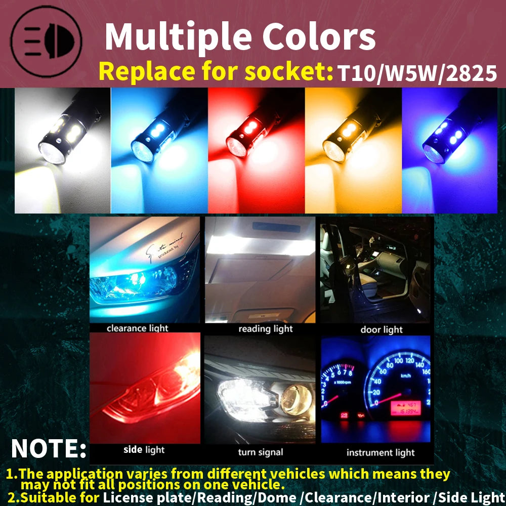 LED Interior Light Kit for W5W T10 - Canbus Error-Free Interior Bulbs