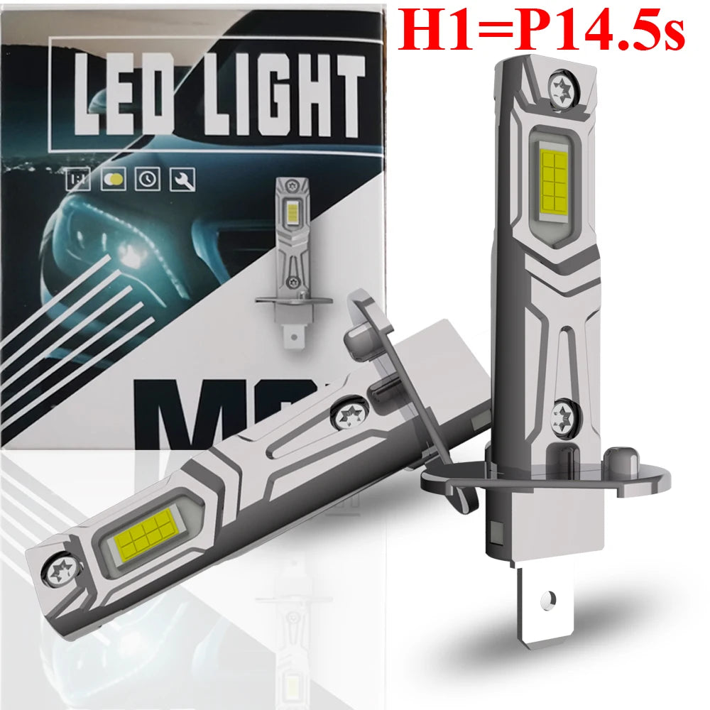 H1 P14.5s Led Canbus Vehicles Headlight Car Driving Auto Turbo Diode Bulb White Moto Fog L