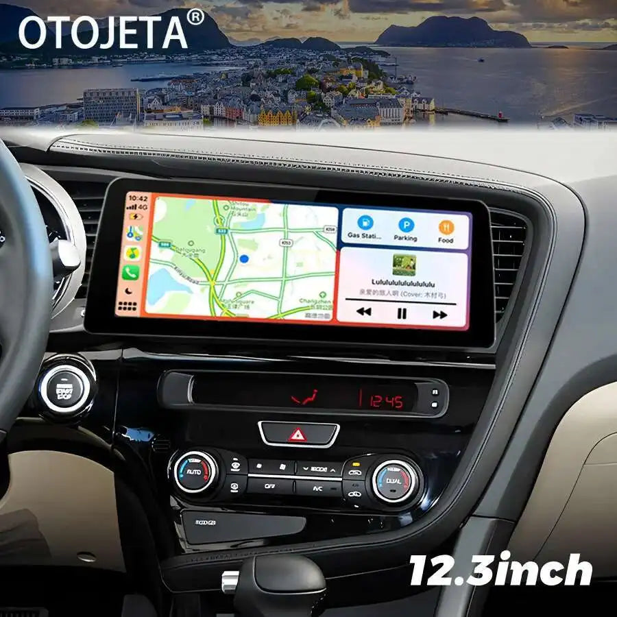 12.3inch Multimedia Carplay Head Unit Wide Screen Car Video Player 2Din Radio Stereo For K