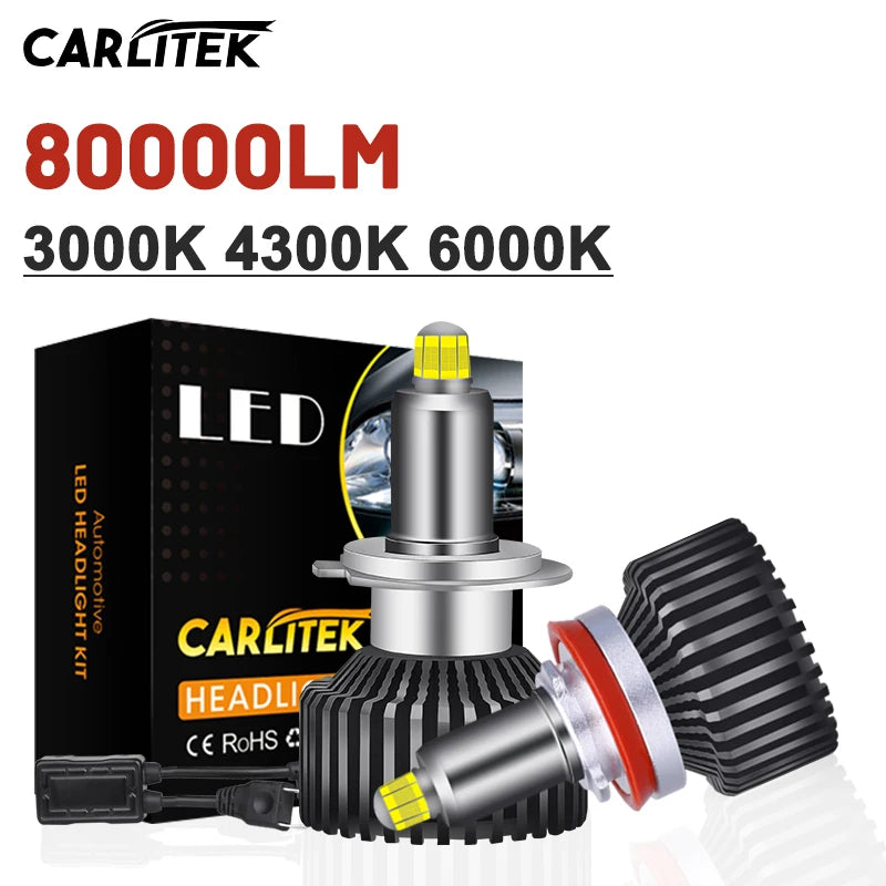 200W H7 Led 360º H8 H9 H11 Headlight Bulbs 9005 9006 HB3 HB4 9012 Auto Fog Lights Lamp Can