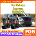 60W Fog Lamps 20000LM Plug And Play LED Fog Lights 12V 6000K White 3x Brightness For Subar