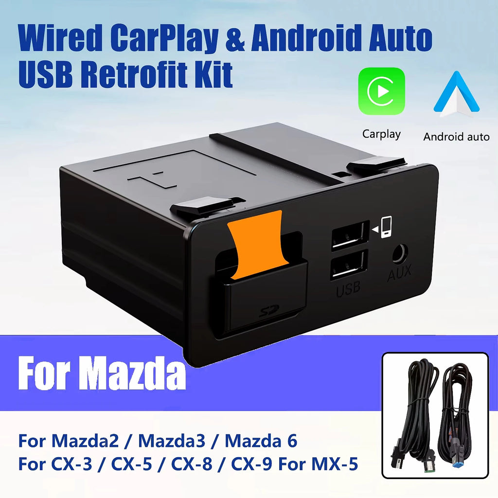 Upgrade CarPlay Android Auto USB Hub OEM to modify Mazda 3 2 6 CX3 CX5 CX8 CX9 MX5 Origina | AUTOKITSHOP