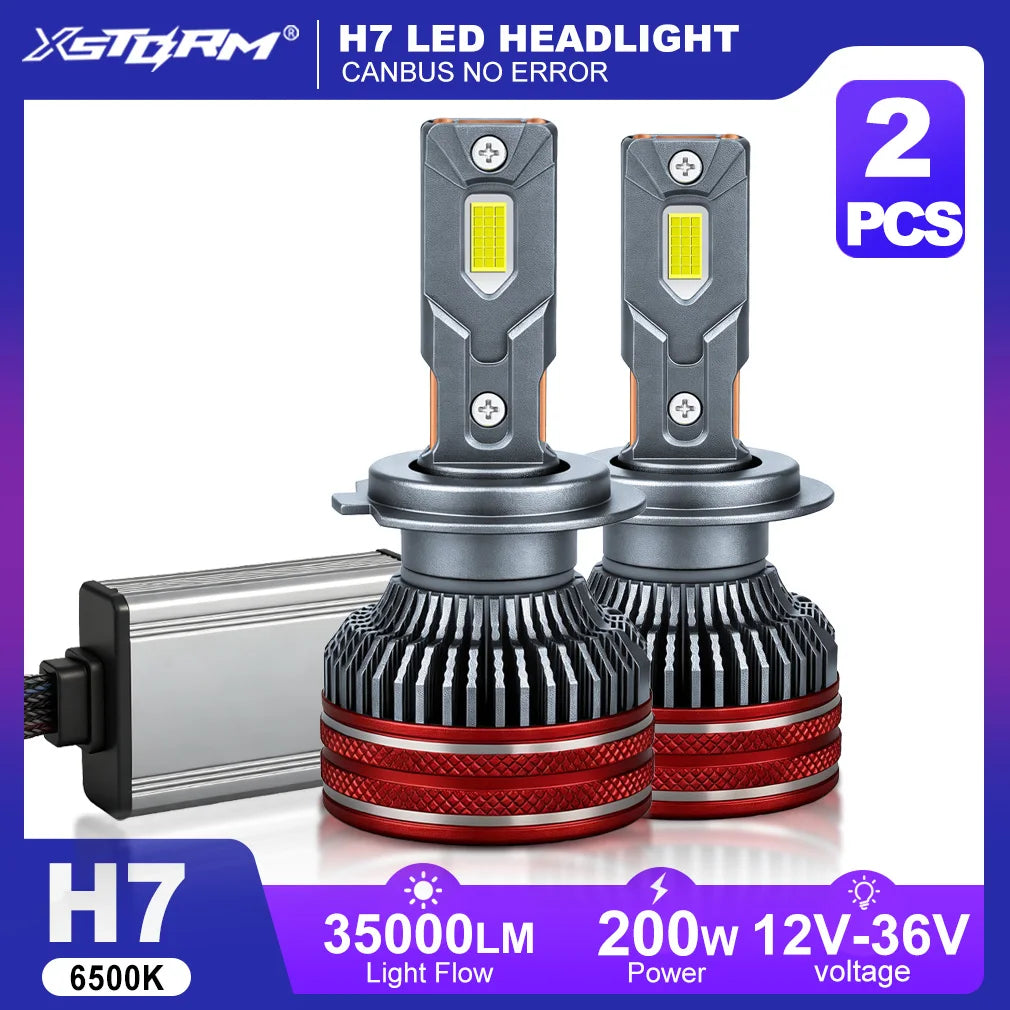XSTORM H7 LED Lights H1 H11 9005 HB3 9006 HB4 H4 LED Headlights Fog Lights 35000LM 200W Li