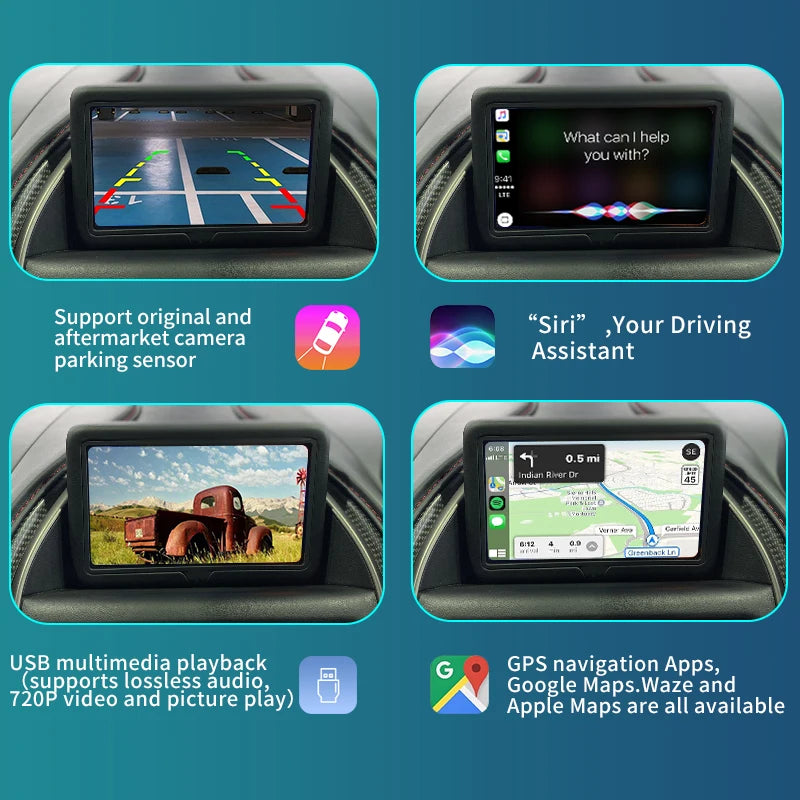 Wireless CarPlay For Aston Martin DB11 16-23 Car MuItimedia Decoder Box with GPS Android A