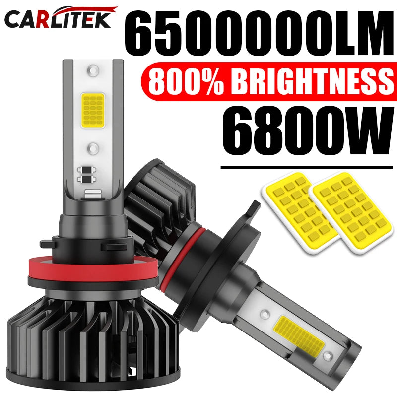 Car Headlight H4 H7 6800W LED H8 H11 9005 HB3 9006 HB4 Led Bulb Canbus Automobile Kit H7 T