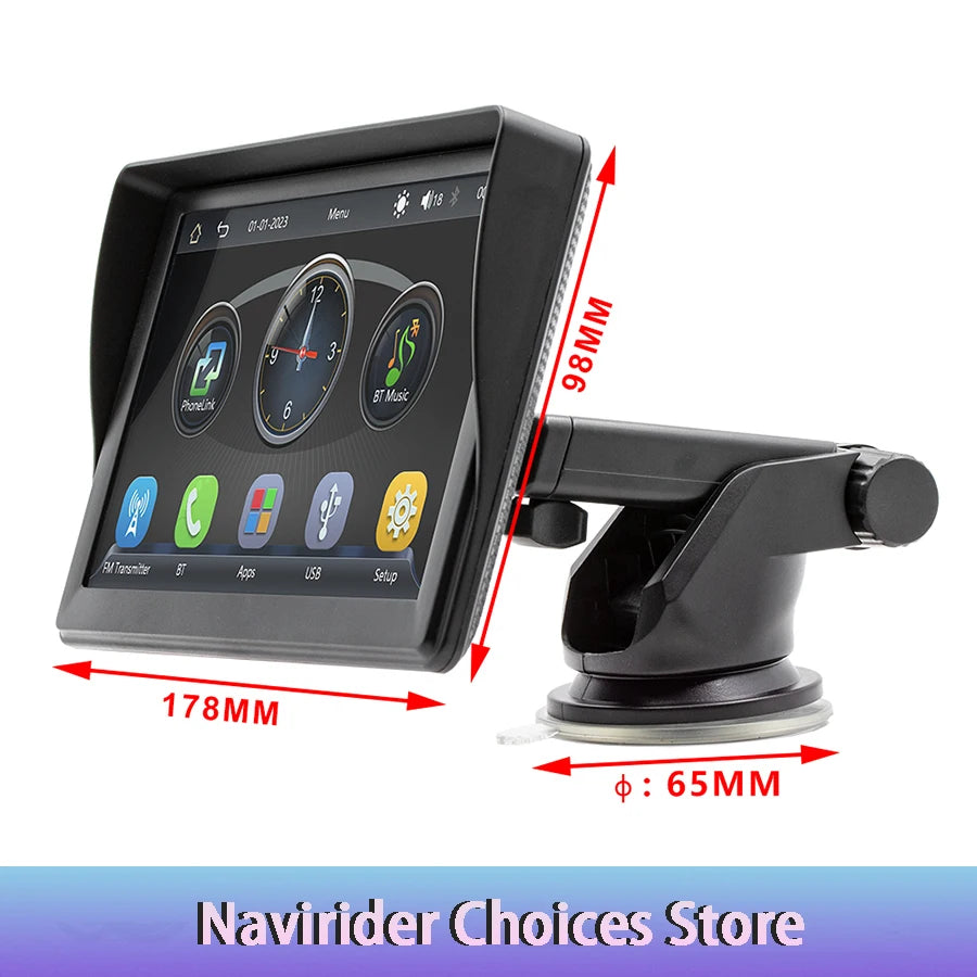 7inch Auto CarPlay Car Radio WiFi GPS FM HD Bluetooth Multimedia Touch Screen Universal Vi