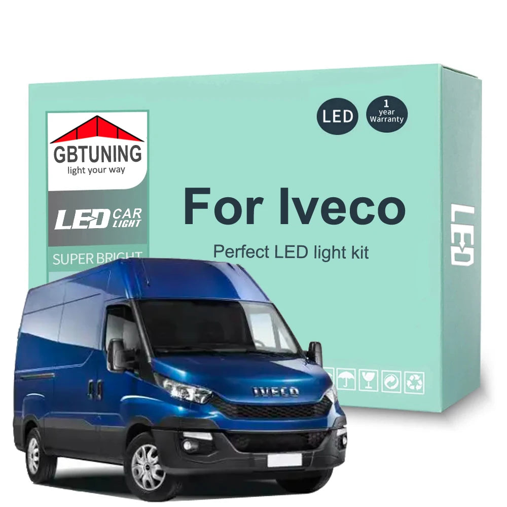 LED Interior Light Kit for Iveco Daily Bus Box Van 1990-2017 - Canbus Dome Map Door Trunk Bulbs | AUTOKITSHOP