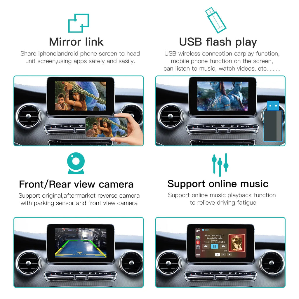 AUTOABC Wireless CarPlay for Mercedes Benz V-Class W447 2014-2018 Vito Viano NTG5.0 with A | AUTOKITSHOP
