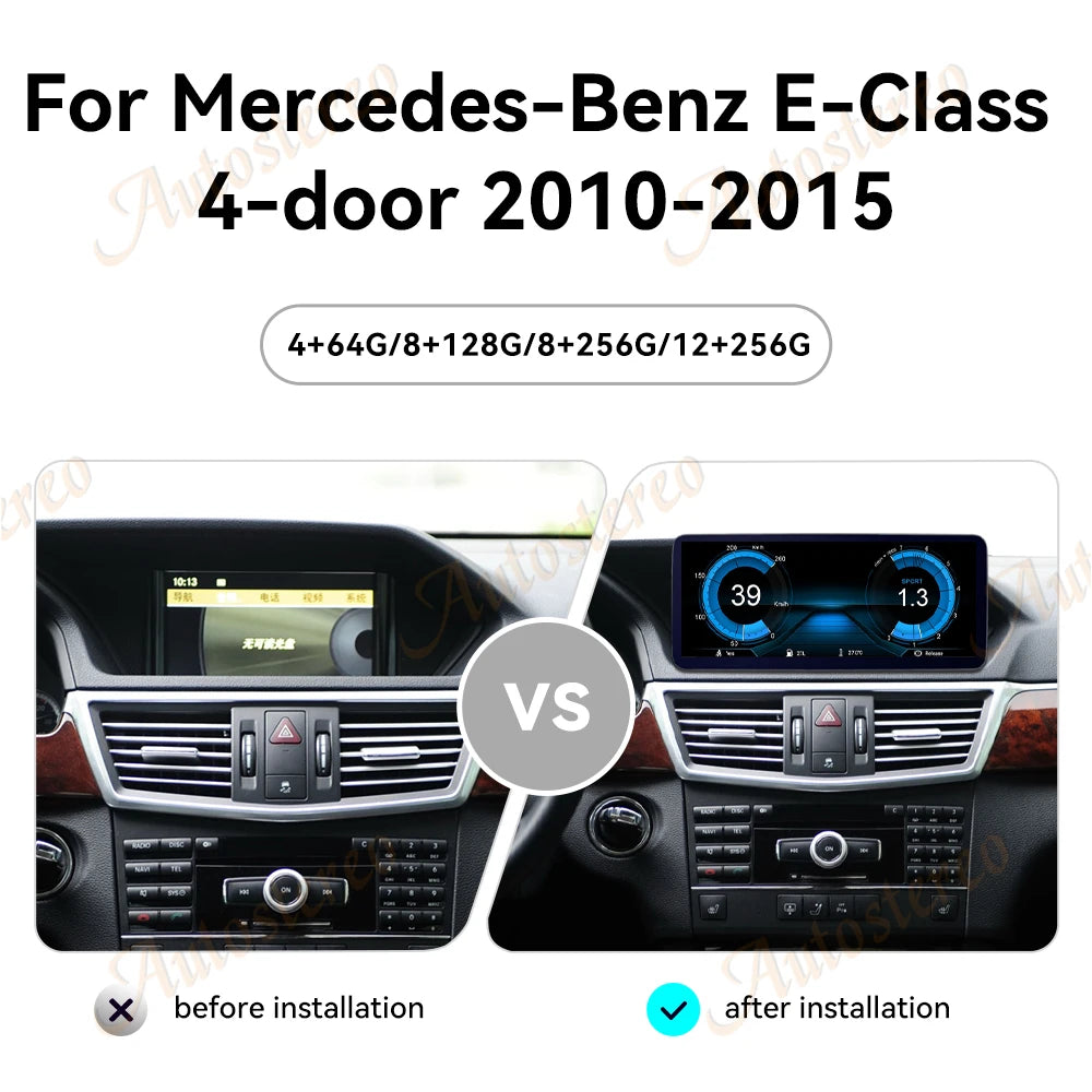 2400*900 Qualcomm 668 Carplay Android 13 For Mercedes Benz E Class W212 2009-2016 Car GPS