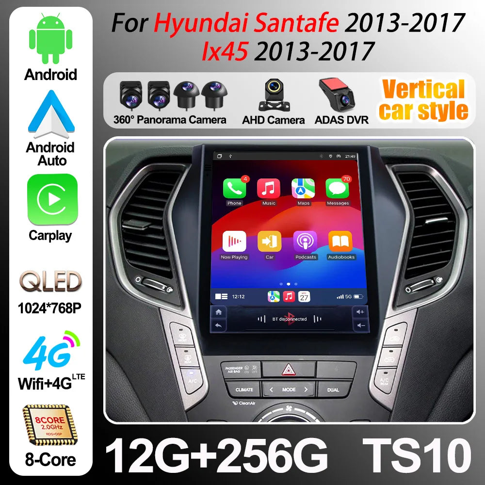 9.7 Inch Android 16 For Hyundai Santafe 2013-2017 Ix45 2013-2017 Car Radio Multimedia Play | AUTOKITSHOP