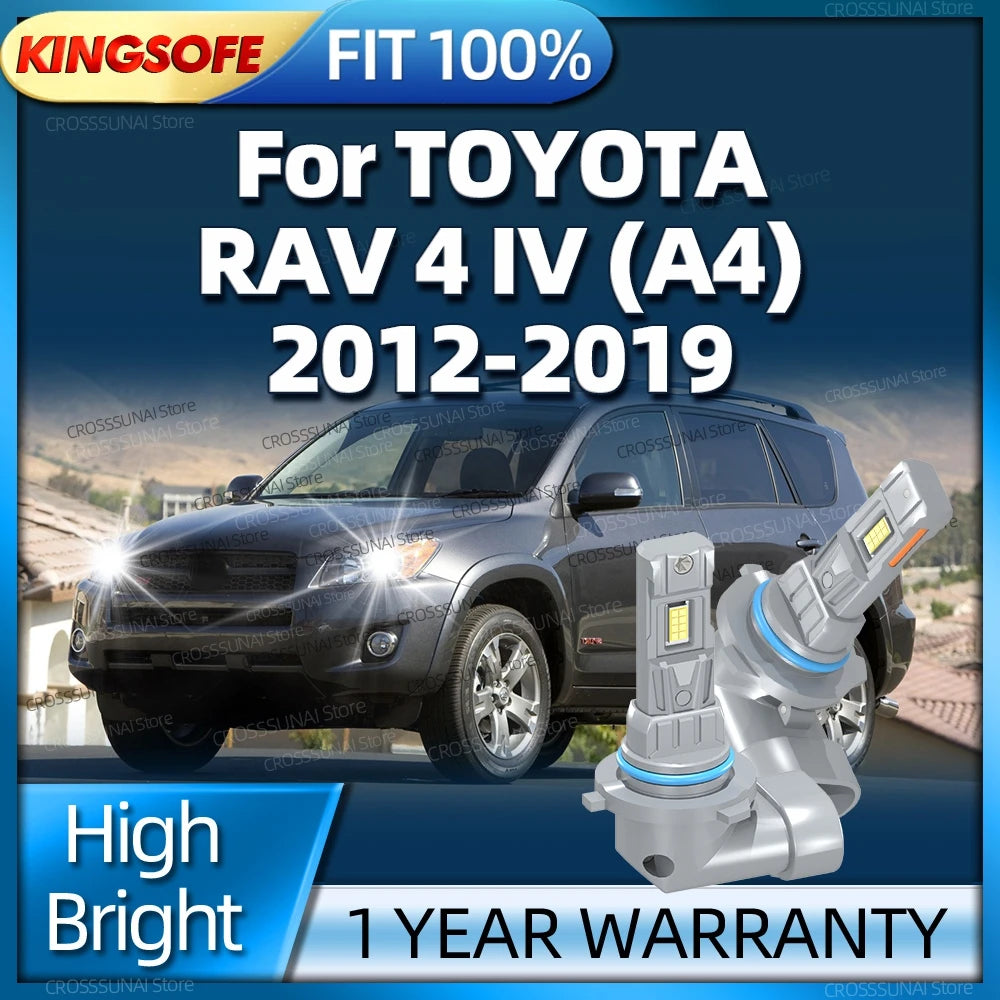 LED Lights for Car Headlight Bulb Wireless Auto Lamp Spotlights For TOYOTA RAV 4 IV A4 201
