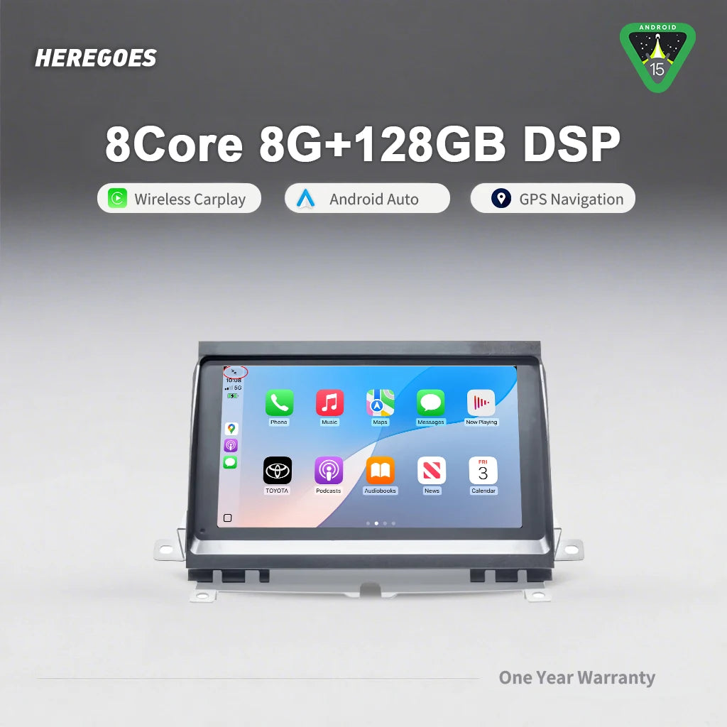 12.3" Android 15 Car Radio GPS Navigation for Land Rover Discovery 3 LR3 2004-2009 - 8GB WiFi Bluetooth CarPlay Multimed
