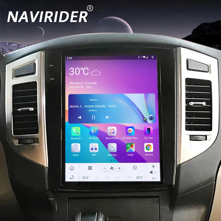 12.1inch For Mitsubishi Pajero Sport V93 V97 V98 2007-2020 Vertical Screen Car Radio GPS N