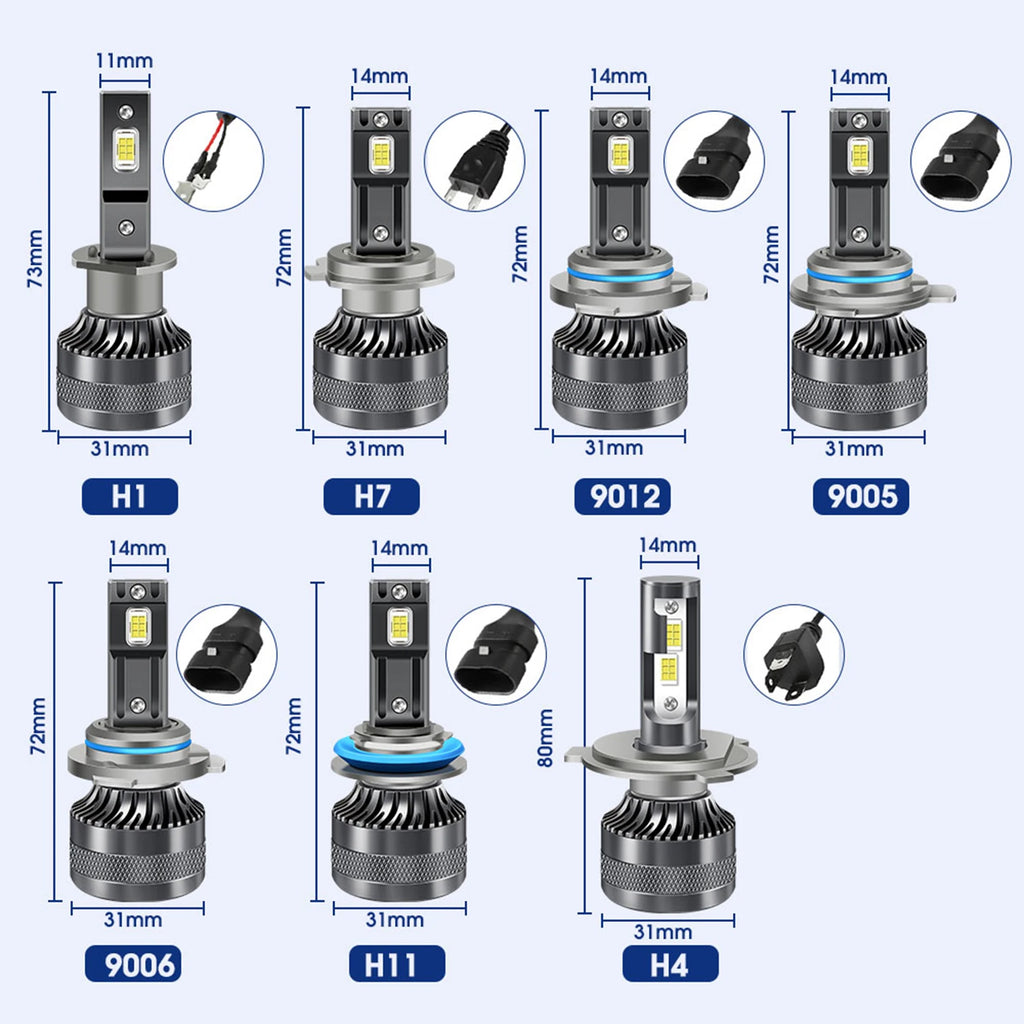 K10 9006/HB4 120W 12000LM 6500K LED Headlights FOR Automotive Use Car Accessories