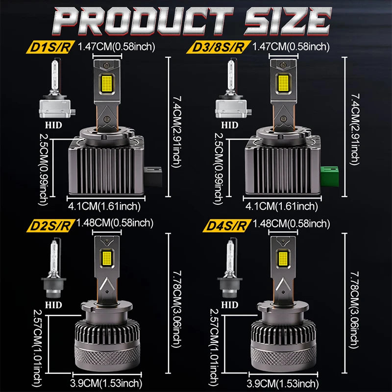 D Series D3S LED Headlights 5700W Canbus HID D1S D2S D4S D8S D1R D2R D3R D4R 30PCS 9570 CS