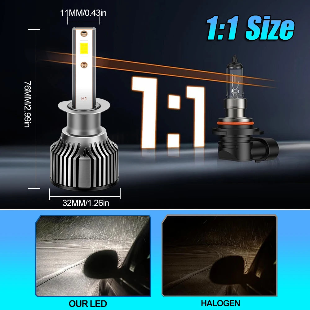 300W LED Car Headlight Bulbs 30000LM Auto Headlamps 6000K White Plug And Play For Renault