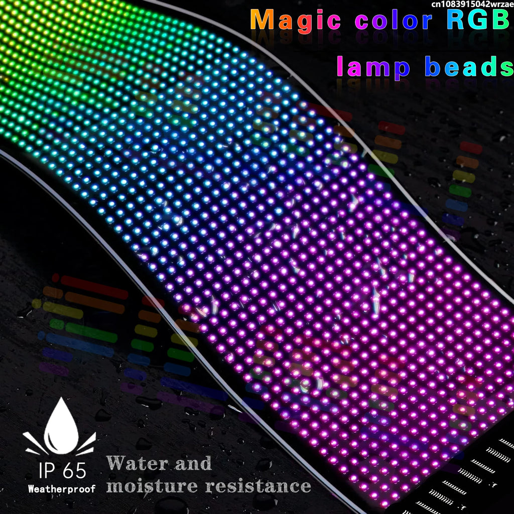 20x64 RGB Devil's Eye LED Matrix Panel, DIY Remote Control Adjustable Scrolling Lighting f | AUTOKITSHOP