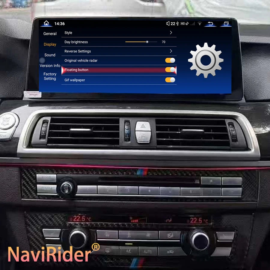 12.8inch 4G Carplay Bluetooth Navi Android14 Car Multimedia Video Player For BMW 5series F