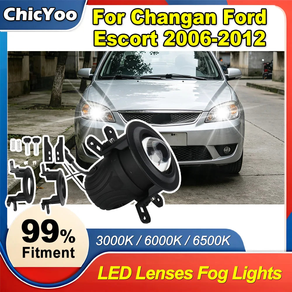 2.0 inch Bi-LED Lenses Fog Lights 3000K 4500K 6000K Projector Spotlight Lens For Ford Esco