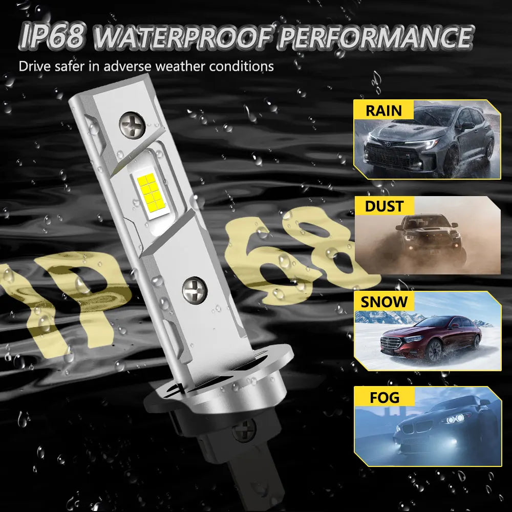 H1 H7 CANBUS Bulb 1200000LM Super Bright 6000K Cool White Led Automobile Lamps Plug And Pl