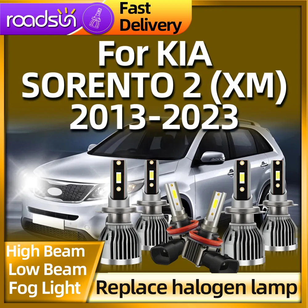 Roadsun 30000LM H7 Headlight CSP LED H8 Light Bulbs For KIA SORENTO 2 (XM)2013 2014 2015 2