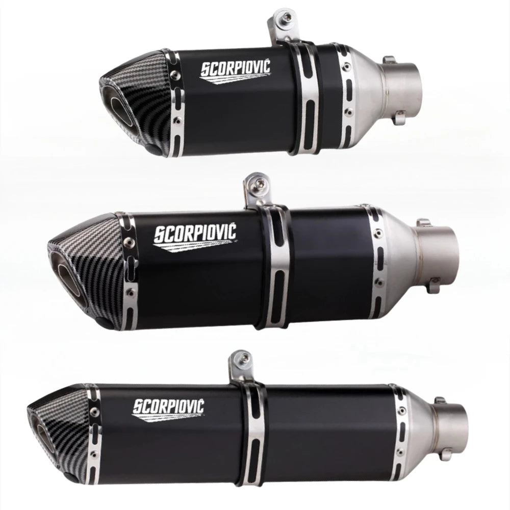 51mm Escape Moto Tube Motorcycle Exhaust Muffler - Automotive LED Light