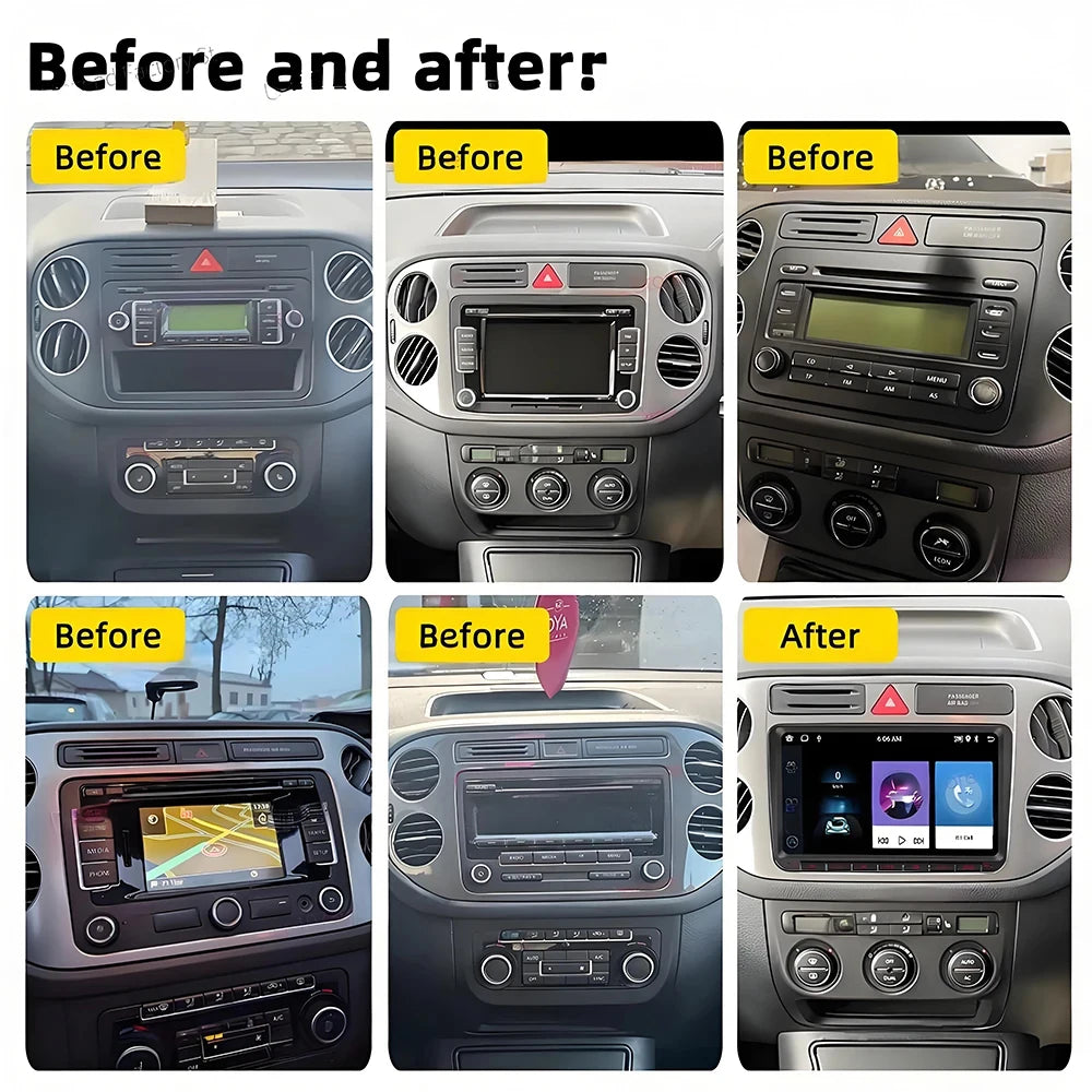 Android 16 Autoradio Stereo For Volkswagen Tiguan 1 NF 2006-2016 Carplay Auto Car Radio Mu