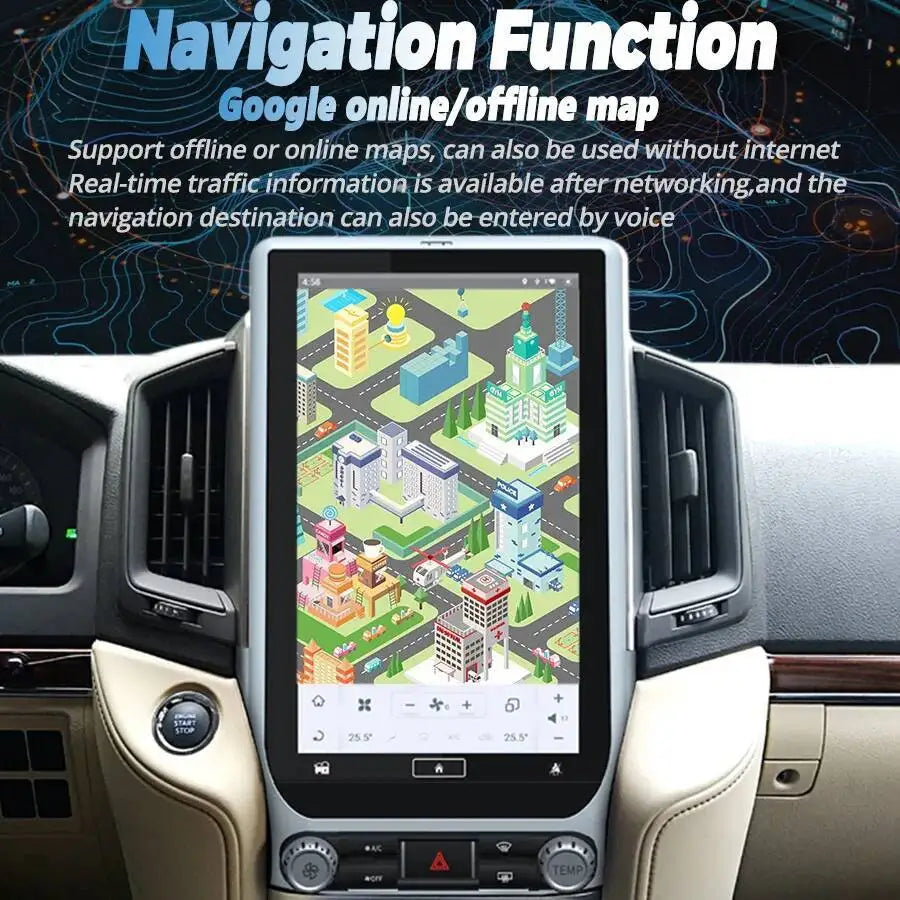Android 15 Carplay For Toyota Land Cruiser 200 2016 2017 2018 Stereo 256GB 13.8" GPS Navi