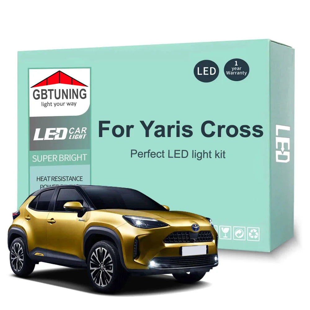 11-Piece LED Interior Light Kit for Toyota Yaris Cross - Canbus Error-Free Bulbs | AUTOKITSHOP