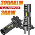 300W Mini H7 LED Headlight Bulb Wireless Super Bright Car Headlamp Auto Diode Lamp Plug&pl