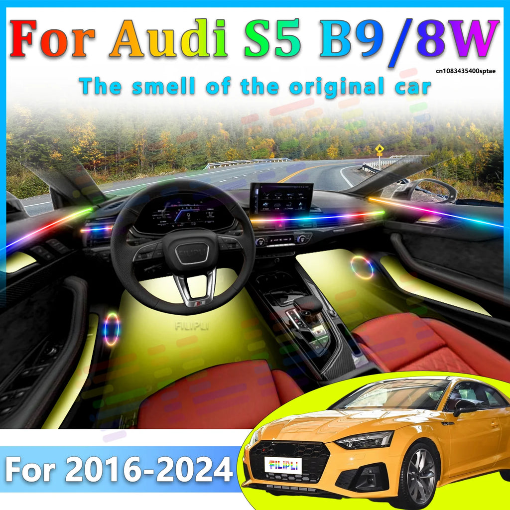 RGB - Ambient Light - for Audi B9 S5 2016-2024 - App Control - Car Interior Lighting | AUTOKITSHOP