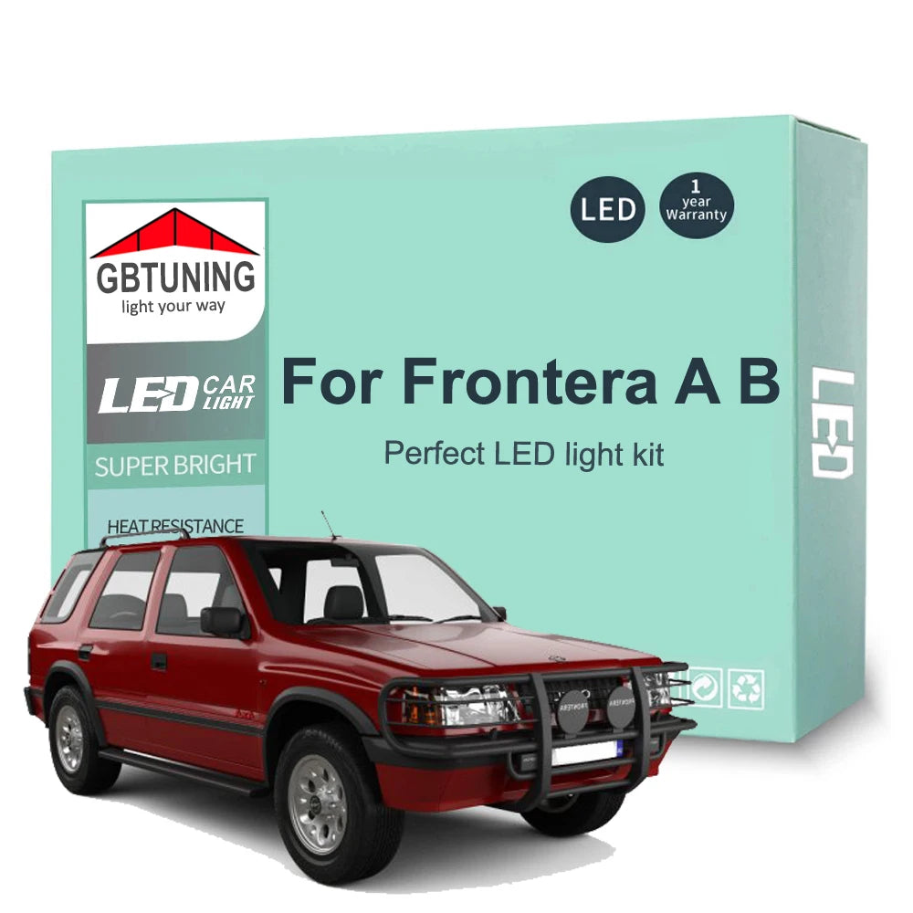 LED Interior Light Kit for Vauxhall Opel Frontera A B 1992-2000 - Canbus Dome Map Door Trunk Bulbs | AUTOKITSHOP