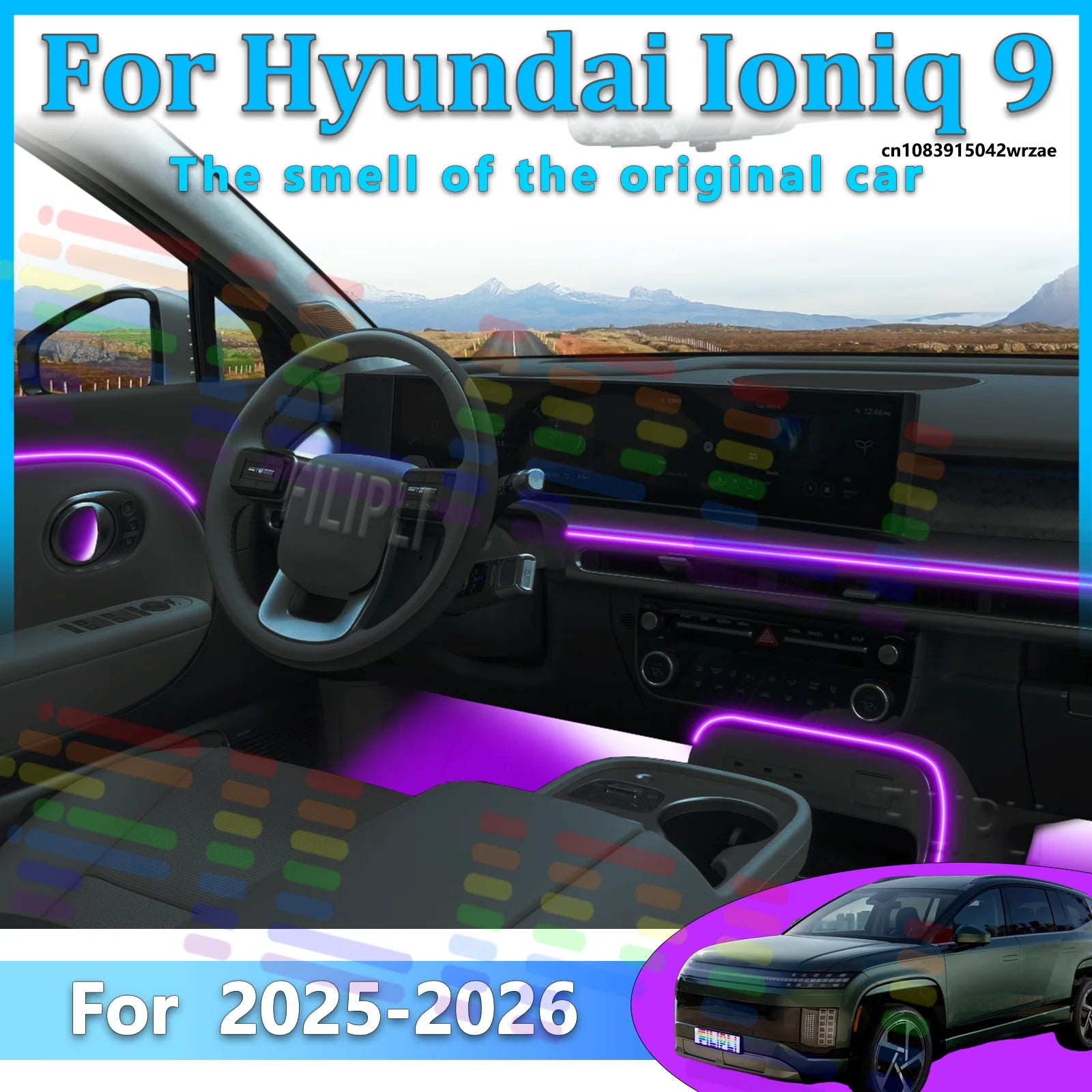 64 RGB - Neon Strip - for Hyundai - App Control - Car Interior Lighting | AUTOKITSHOP