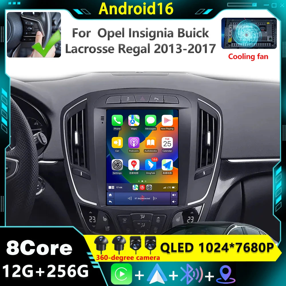 9.7" Wireless Android 16 Carplay For Opel Insignia Buick Lacrosse Regal 2013-2017 4G+WIFI
